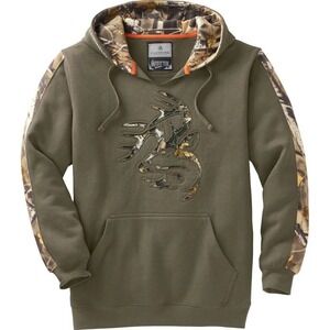 Legendary Whitetails‎ Mens Outfitter Hoodie Army Green Camo Logo Pullover XL NWT